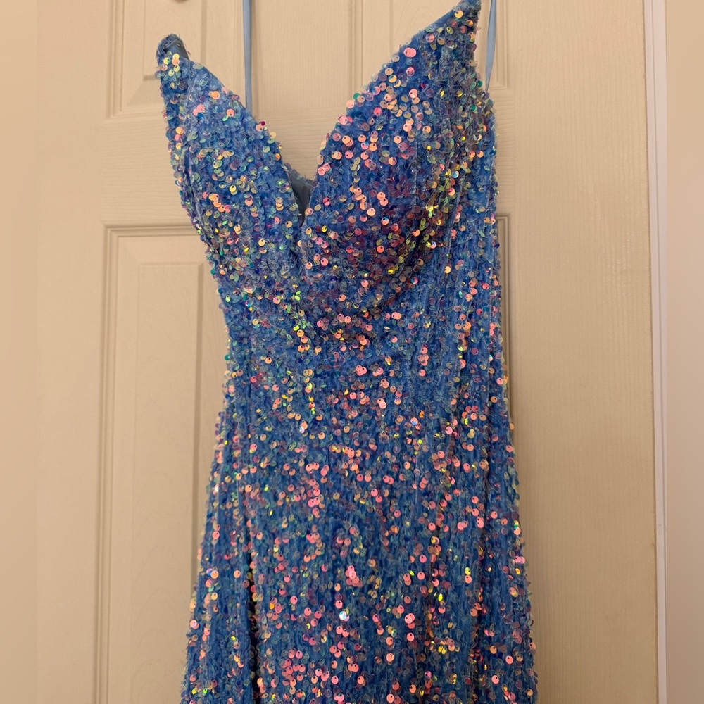 Portia and Scarlett Blue Sequin Maxi Dress